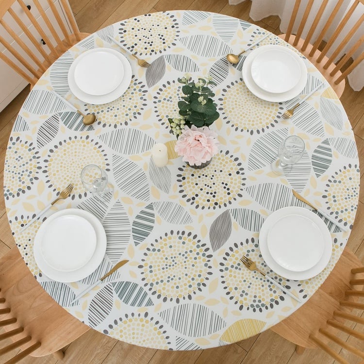 🔥Last Day Sale-45% OFF❤️Round Vinyl Fitted Tablecloth with Flannel