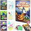 Halloween Arts Foil Fun Craft Colouring Books with Painting Tools