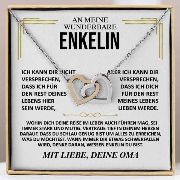 🎁💗An meine Enkelin – Für immer verbundene Herzen – Geschenkset – SS117GM