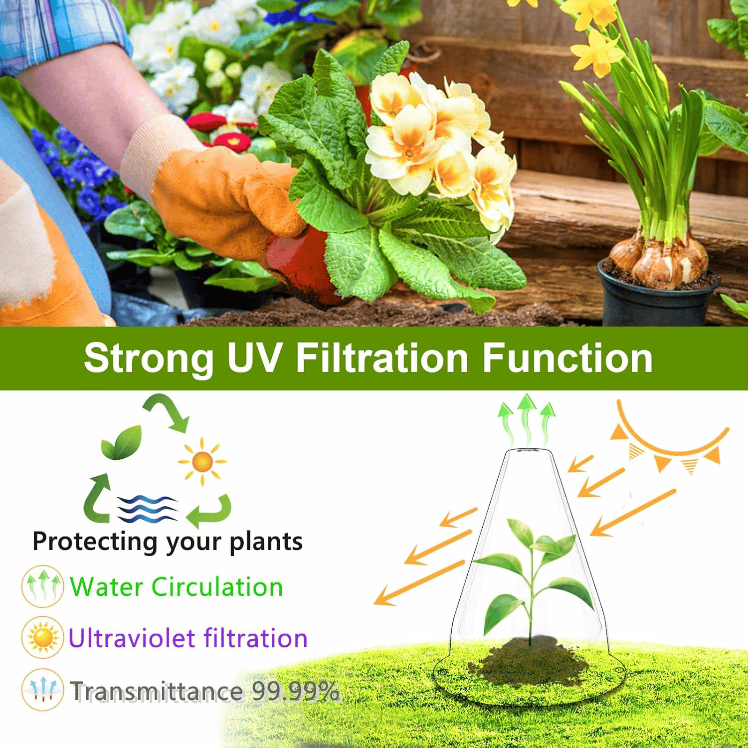 🌿Gardening Greenhouse Plant Covers 🌱Reusable, light-transmitting and breathable💪Prevent🐛insect🐓Poultry❄Frost🌧Rain🌪Wind
