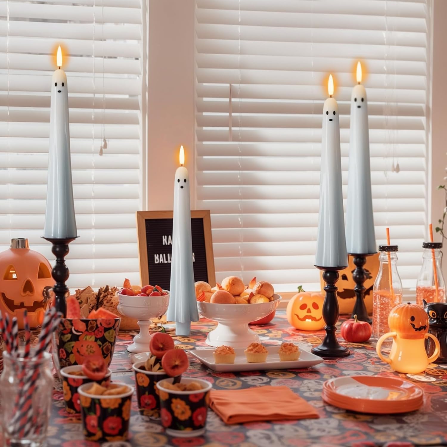 🔥Last Day Promotion 50% OFF🔥Ghost Flameless Taper Candles with Remote