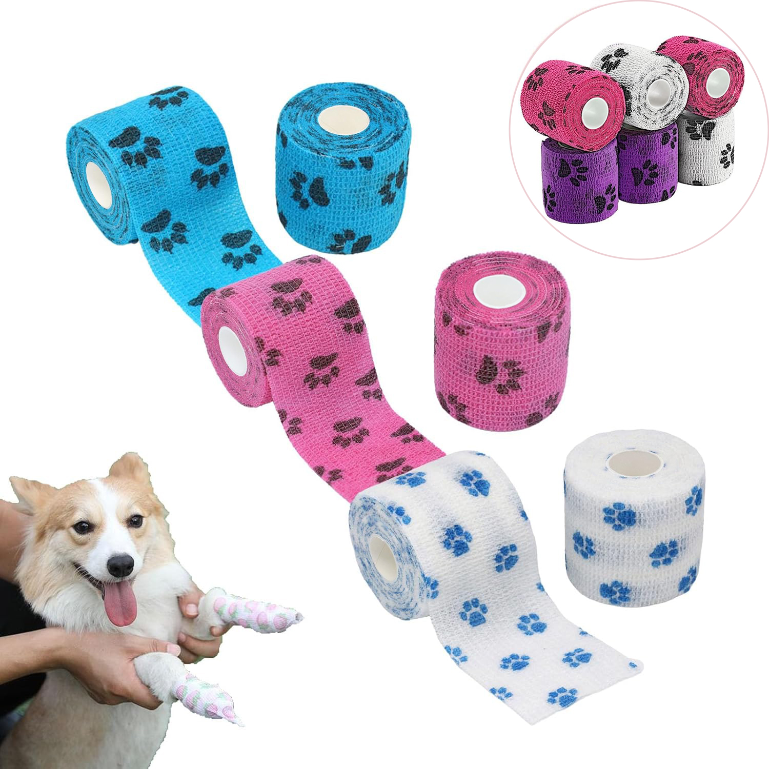 🎄Christmas Hot Sale - 49% OFF, Antifreeze And Antifouling Self-Adhesive Pet Bandage Shoes(177.7inch) - Buy 6 Get Extra 20% Off