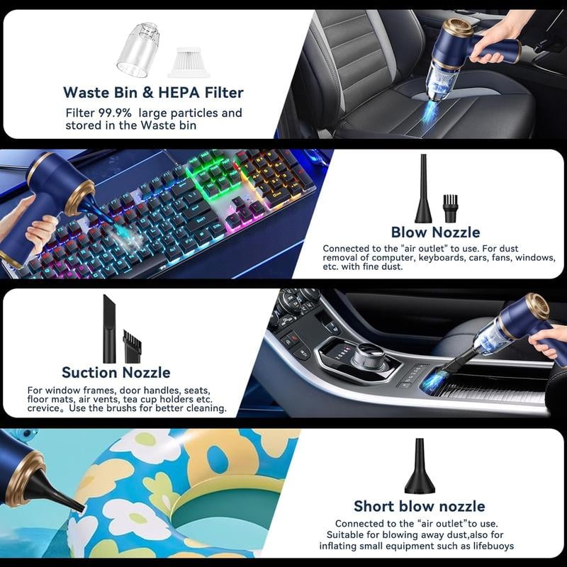 🔥Last Day Promotion 50% OFF🔥2-in-1 Handheld Cordless Home Vacuum Cleaner Car Cordless Vacuum Cleaner