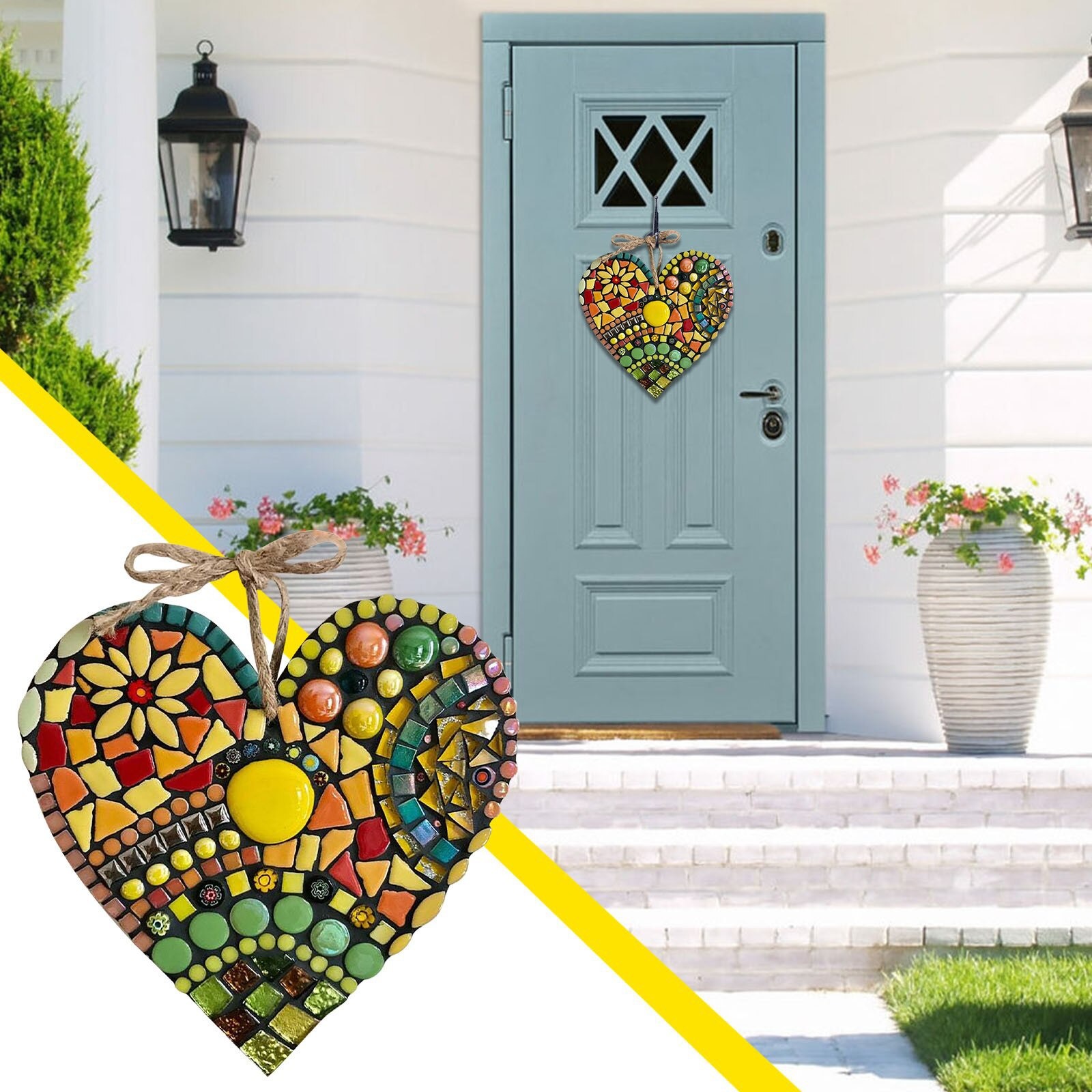 JJYGTTG Garden Resin Love Pendant Outdoor Courtyard Door Hanging Pendant Garden Home Decoration Party Gift