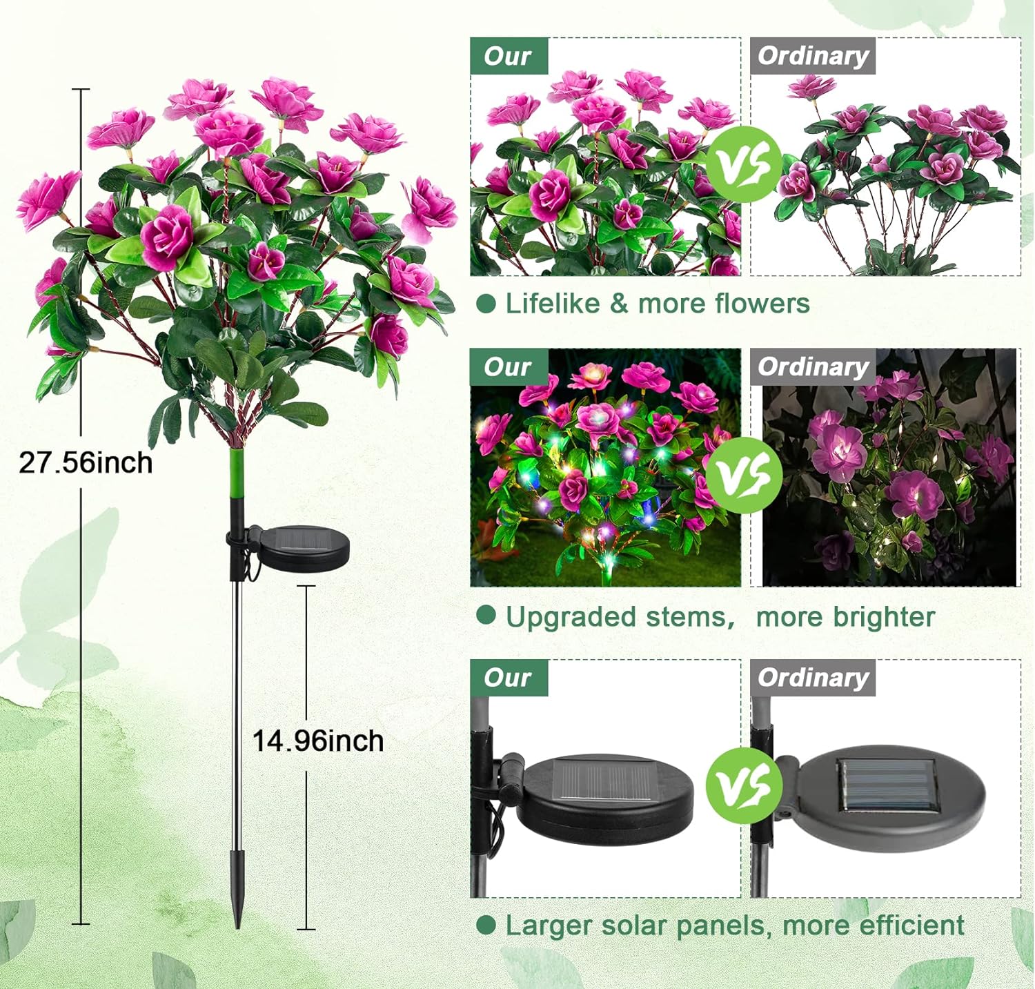 🔥Last Day 70% OFF- 🌺Solar fluorescent garden light