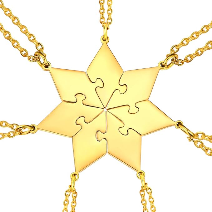 (🔥Last Day Promotion 50% OFF) Star Puzzle Friendship & Family Necklace - Buy 2 Get Extra 10% OFF & Free Shipping