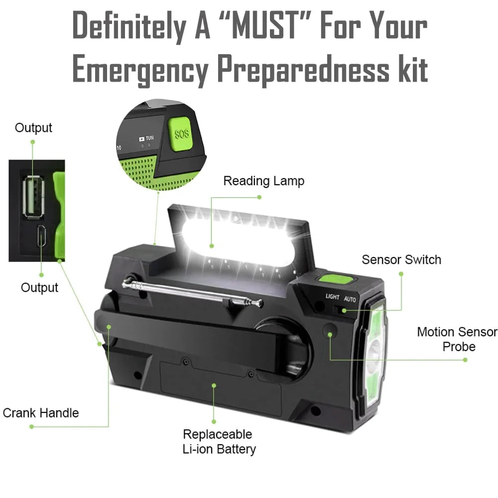 🔥Strawthought™ Emergency Crank Weather Radio 2.0