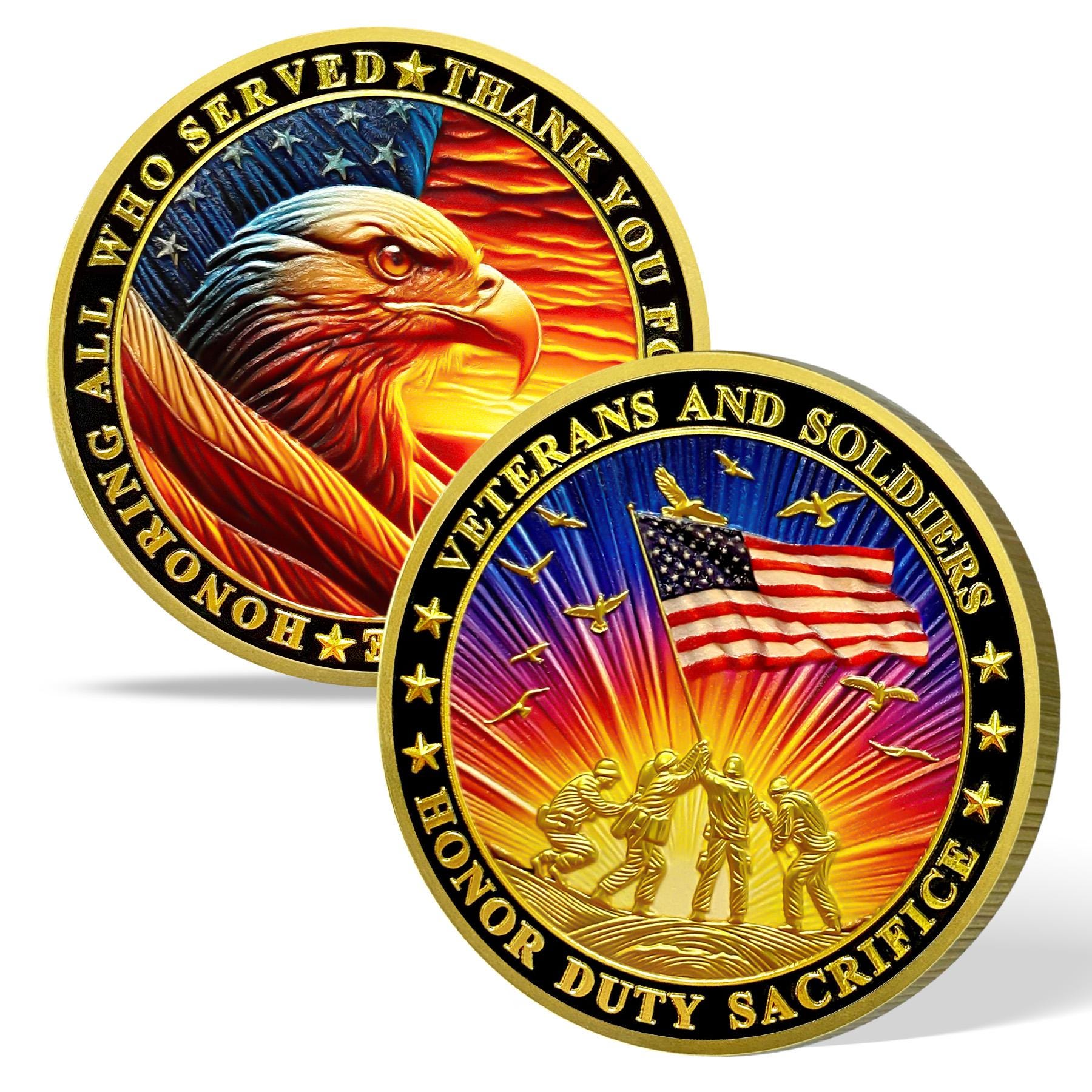 Military Challenge Coin - Veterans Soldiers Thank You Gifts