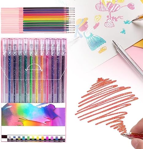 (🌲EARLY CHRISTMAS SALE - 50% OFF) 🎁12 Colors Glitter Gel Pen Set, BUY 2 FREE SHIPPING