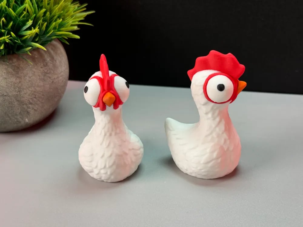Silly Chicken Figurine-Quirky Home Decor & Fun Farmhouse Gift