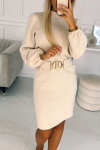Women's Round Neck Fashionable All-match Dress with Belt