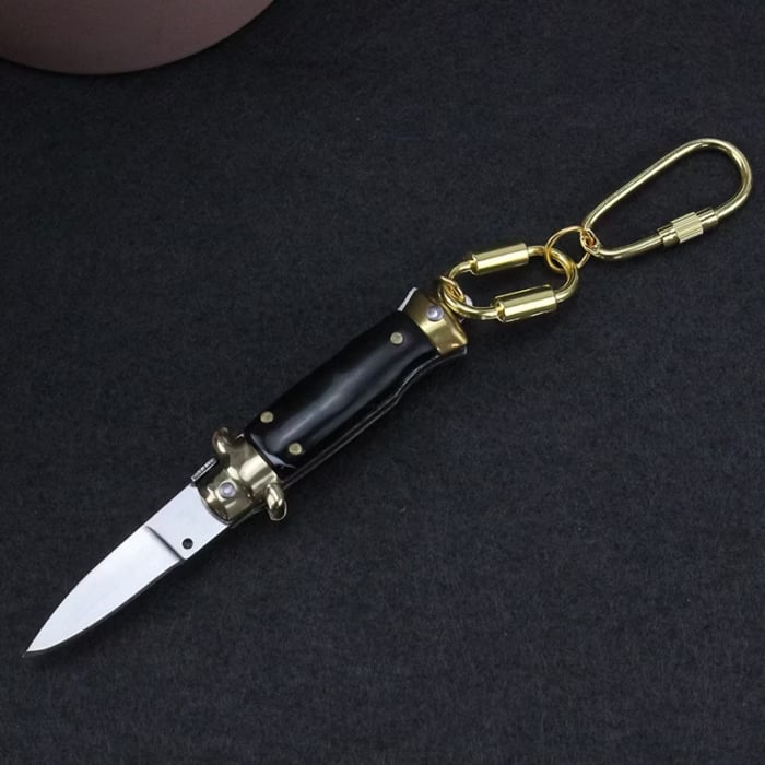 Mini Italian Stiletto Switchblade Knife With Key Chain
