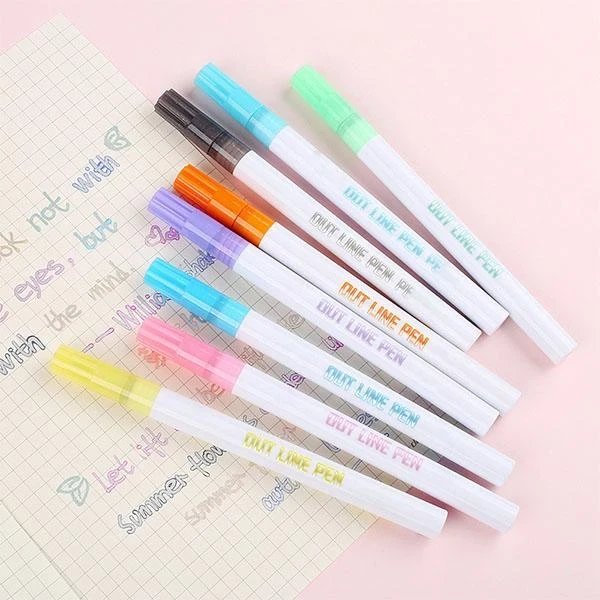 (🎄Early Christmas Sale-49% OFF) Double Line Outline Pen-Buy 2 Get Extra 10% OFF