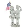 Handmade Patriotic Flag Children Statue