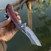 Handmade Damascus Pocket Knife | EDC Hiking & Camping Companion