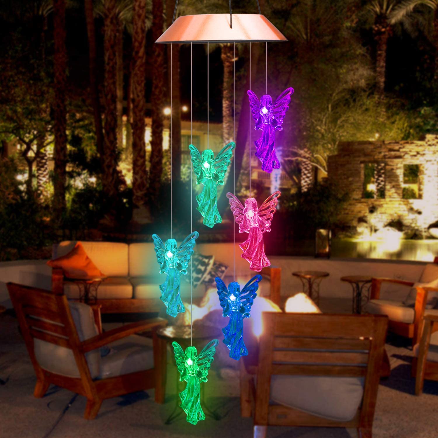 💓(Mother's Day Promotion - 50% OFF)Solar Guardian Angel Wind Chime Light-BUY 2 FREE SHIPPING&GET 1 FREE