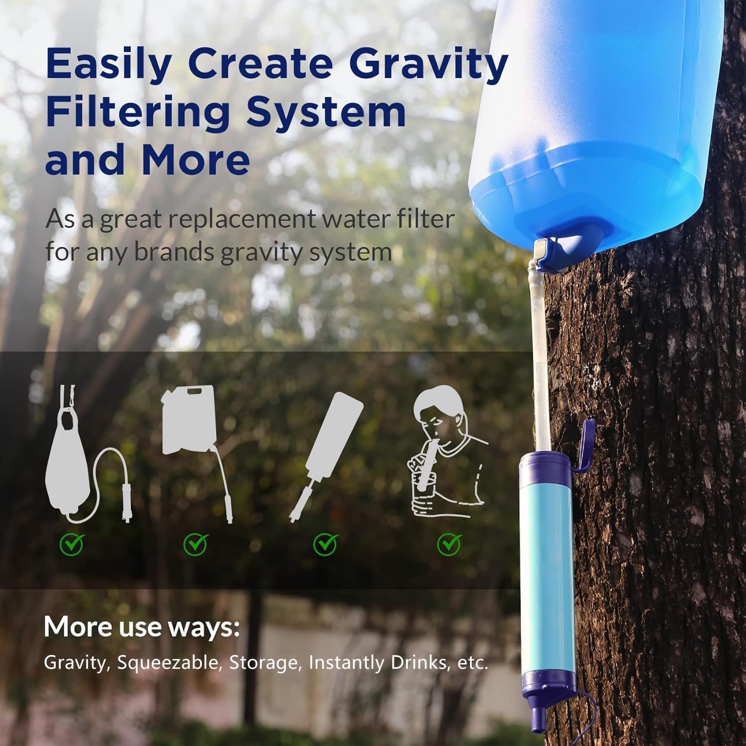 🏆Flash Sale⚡ 50K+ SOLD! Almost Gone-💥Personal Straw Water Filter for Camping, Hiking, Survival, Emergency, Travel,Best gifts