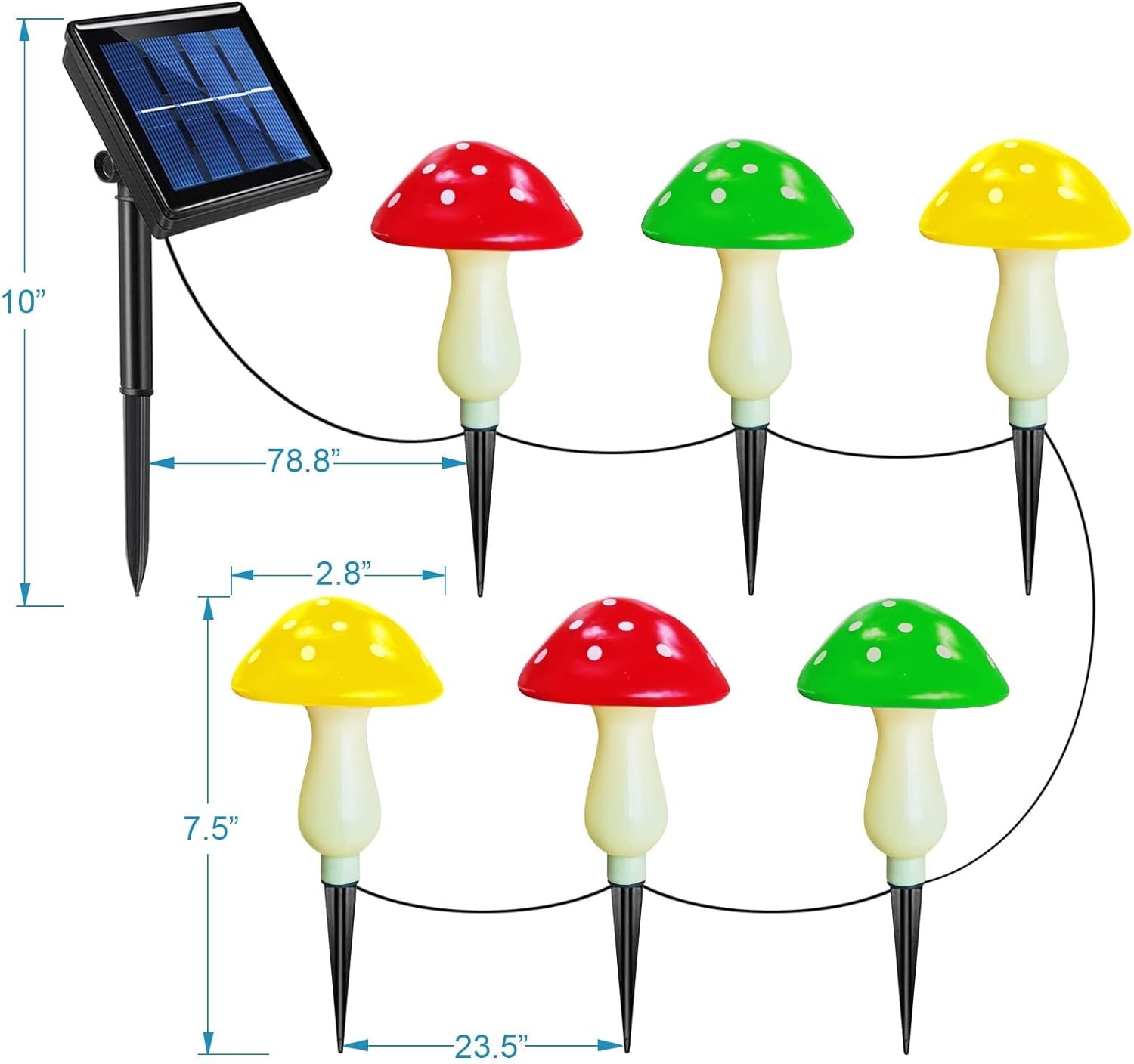 🔥Last Day 50% OFF - Rainproof mushroom solar lamp: garden decoration