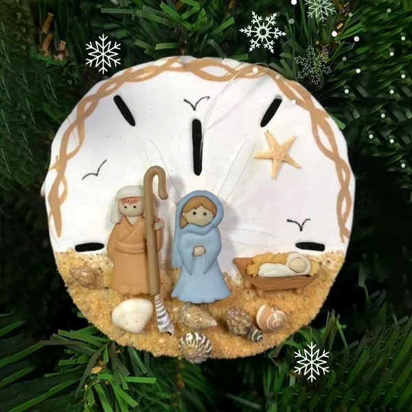 🎄🎅Christmas Presale - 49% -🎉Handmade Sand Dollar Ornament（BUY MORE SAVE MORE)