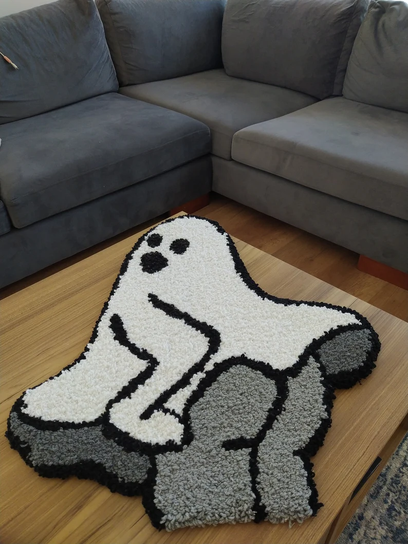 🔥👻2024 Halloween Bath Mat Ghost Tufted Rug