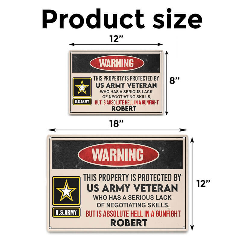 🔥Handmade Security Sign This property is protected by a Veteran-Buy 2 Get Free shipping