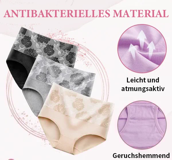 ✨Letzter Tag Kaufe 1 und erhalte 3 Packungen (JE NUR 6,33 €)🔥Damen-Slip mit hoher Taille und Bauchkontrolle aus reiner Baumwolle in Übergröße