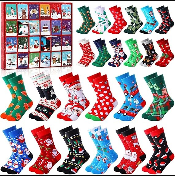 🔥Last Day Promotion 48% OFF-🎁-2024 Christmas Warm Socks Advent Calendar