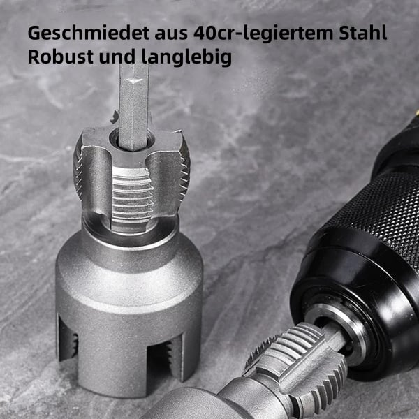 🔥Hohe Qualität- Integriertes Werkzeug zum Innen- und Außengewindeschneiden von Rohren