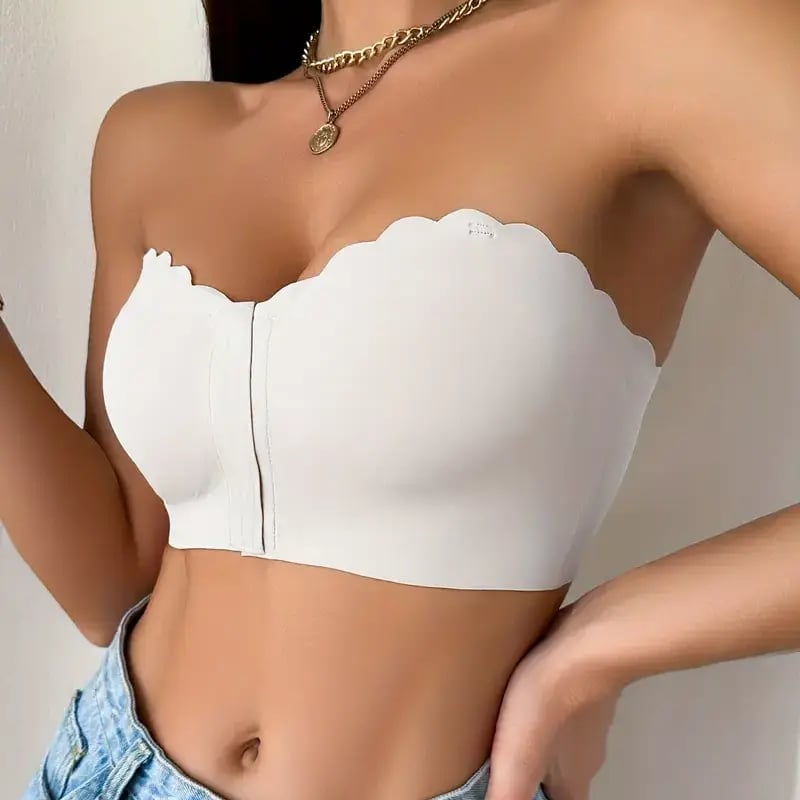 🏆Letzter Tag 49% Rabatt❤️ Nahtloser, trägerloser Bandeau-BH mit Frontverschluss