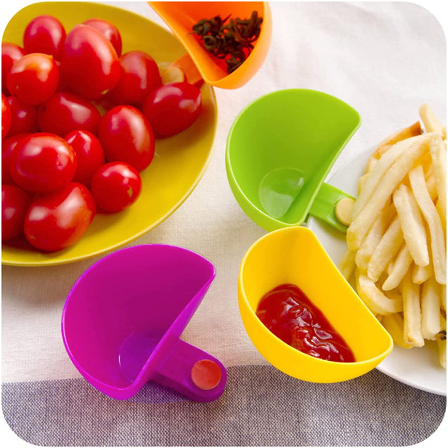 (🌲Early Christmas Sale- SAVE 48% OFF) 4 Pcs Set Dip Clip Bowl Plate Holder (BUY 2 GET 1 FREE NOW)