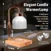 GEEZO Fragrance Candle Warmer Lamp with 2 Bulbs Electric Candle Warmer with Timer & Dimmer for Home Decor