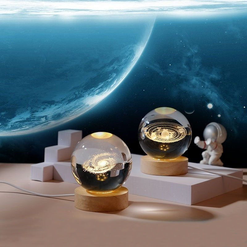 3D Solar System Crystal Ball With LED Light(Buy 2 get Free shipping)