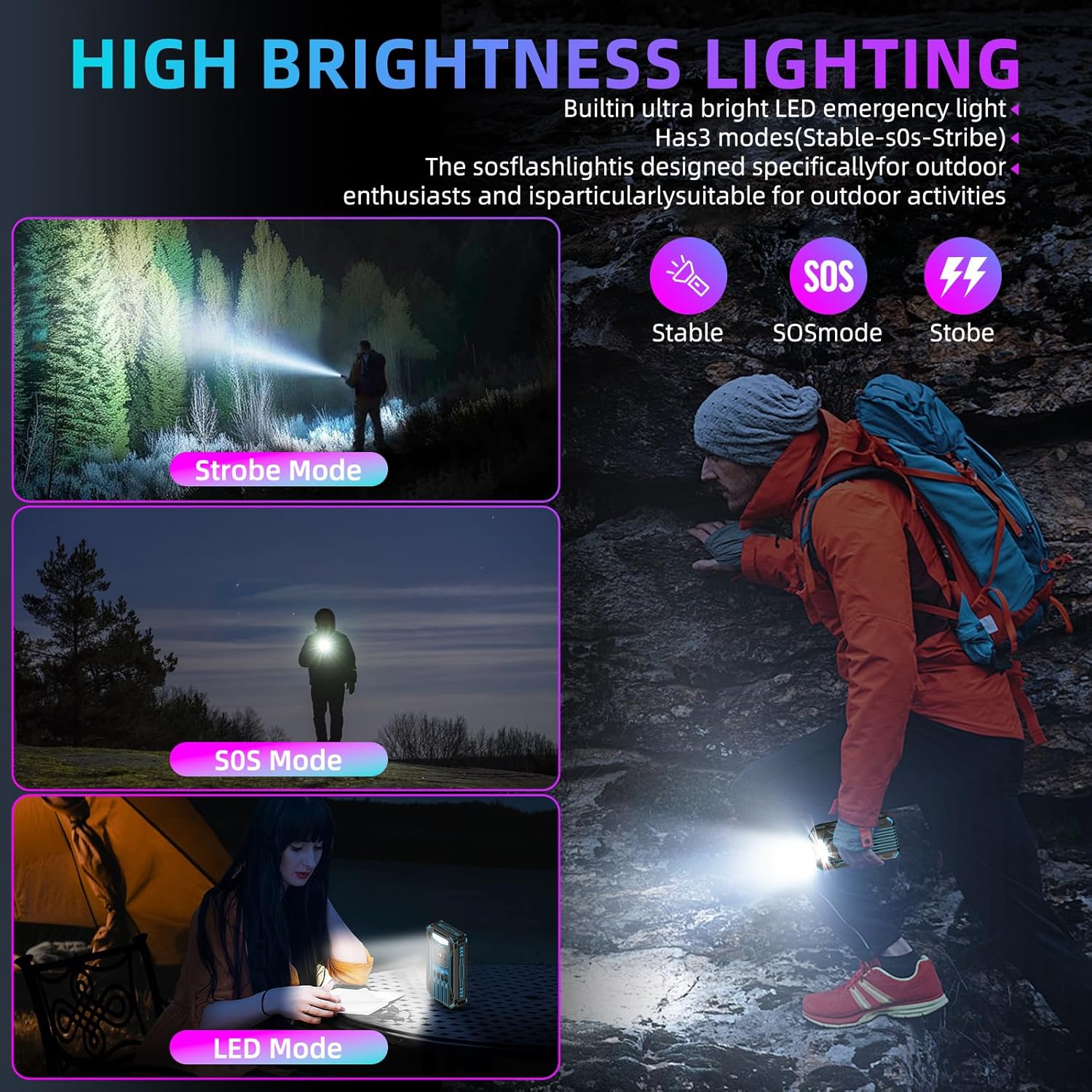 🎄TikTok Christmas Sale -70% OFF✨Outdoor Foldable Solar Large Capacity Charger Mobile Power Bank