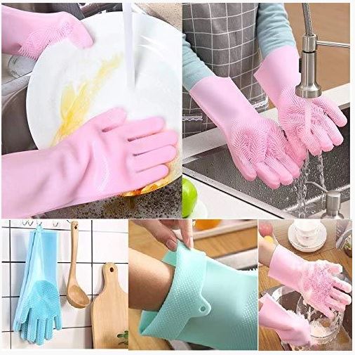 🔥🔥🔥Mother's Day hot sale-70% OFF ! Reusable Silicone Cleaning Gloves (🛒BUY 2 GET 1 FREE)