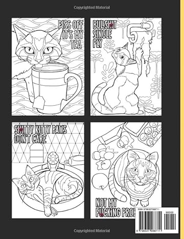 💦Summer Sale 50% OFF🤣Funny Kitty Memes Coloring Book For Adult Relaxation