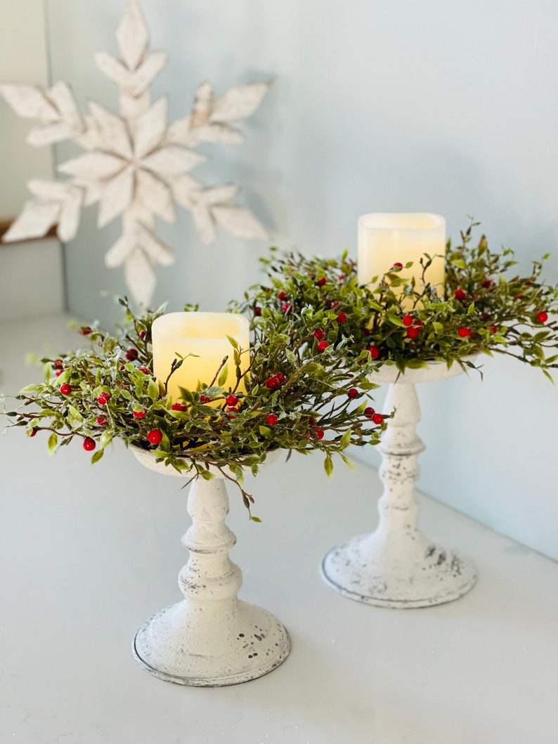 🍁Fall Harvest Sale: 60% OFF! Farmhouse Christmas Candle Ring,Christmas Decoration For Candle