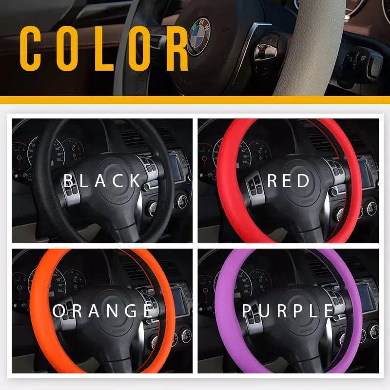 🔥Summer Hot Sale-50% OFF-Cool non-slip silicone steering wheel protector (BUY 2 FREE SHIPPING)