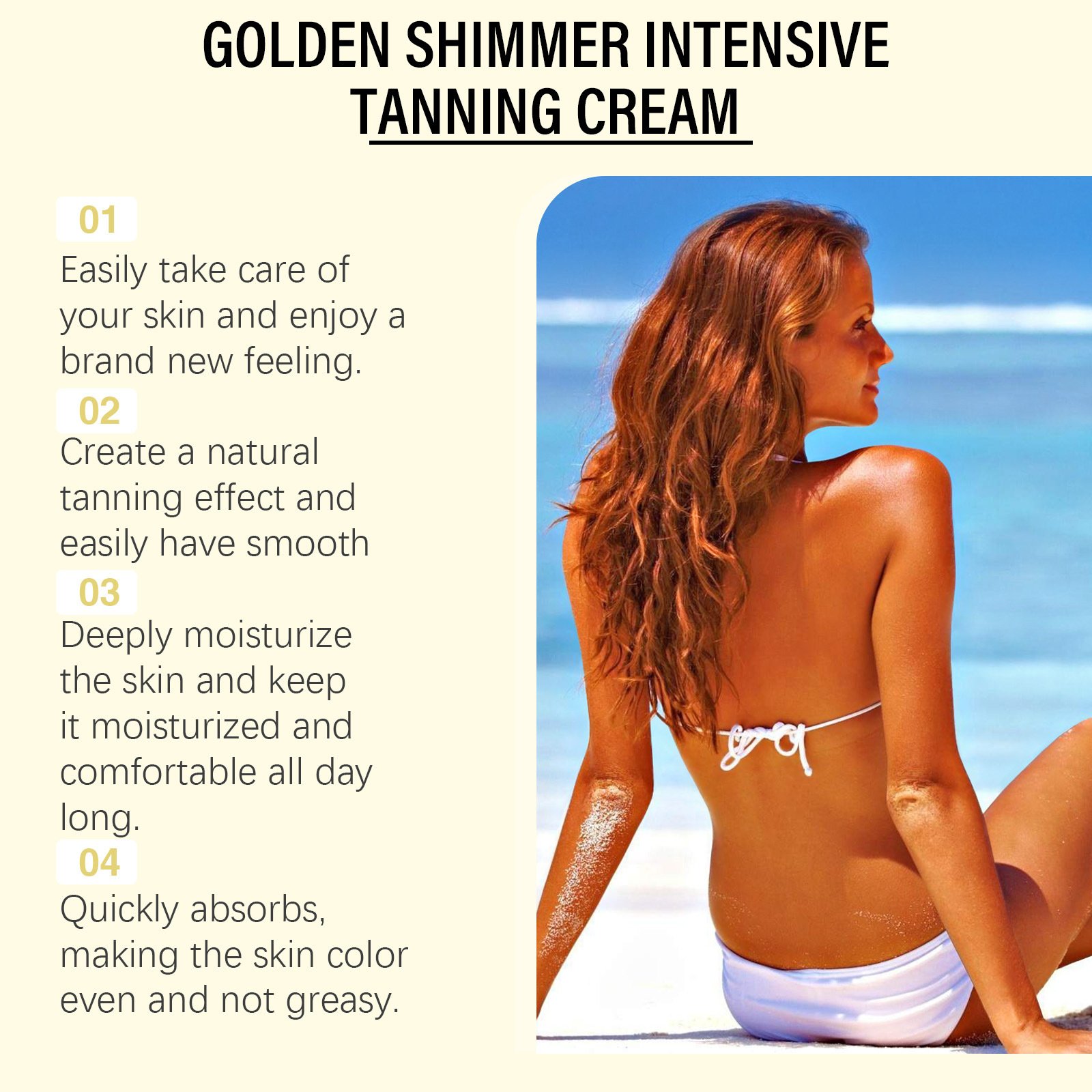 🎁TikTok Last Day Sale - 70% OFF🔥Carroten Gold Shimmer Intensive Tanning Gel 💖