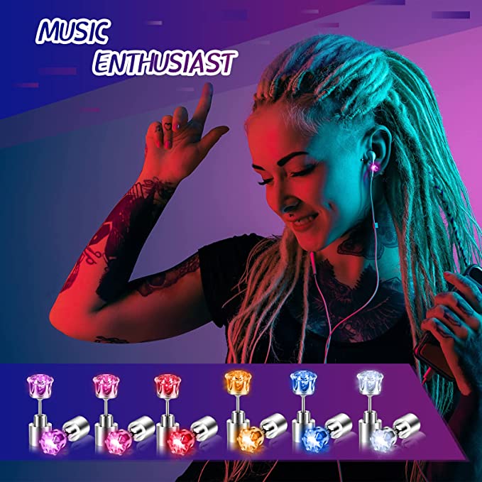(🔥Last Day Promotion- 49% OFF) LED Light Up Ear Studs(1 Pair)- Buy 2 Get 1 Free