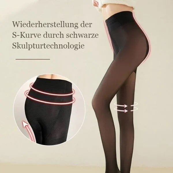 🎁Makellose Beine imitierte elastische Strumpfhosen, gefüttert mit warmem, durchscheinendem Plüsch
