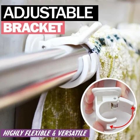 Nail-free Adjustable Rod Bracket Holders (2 Pcs)