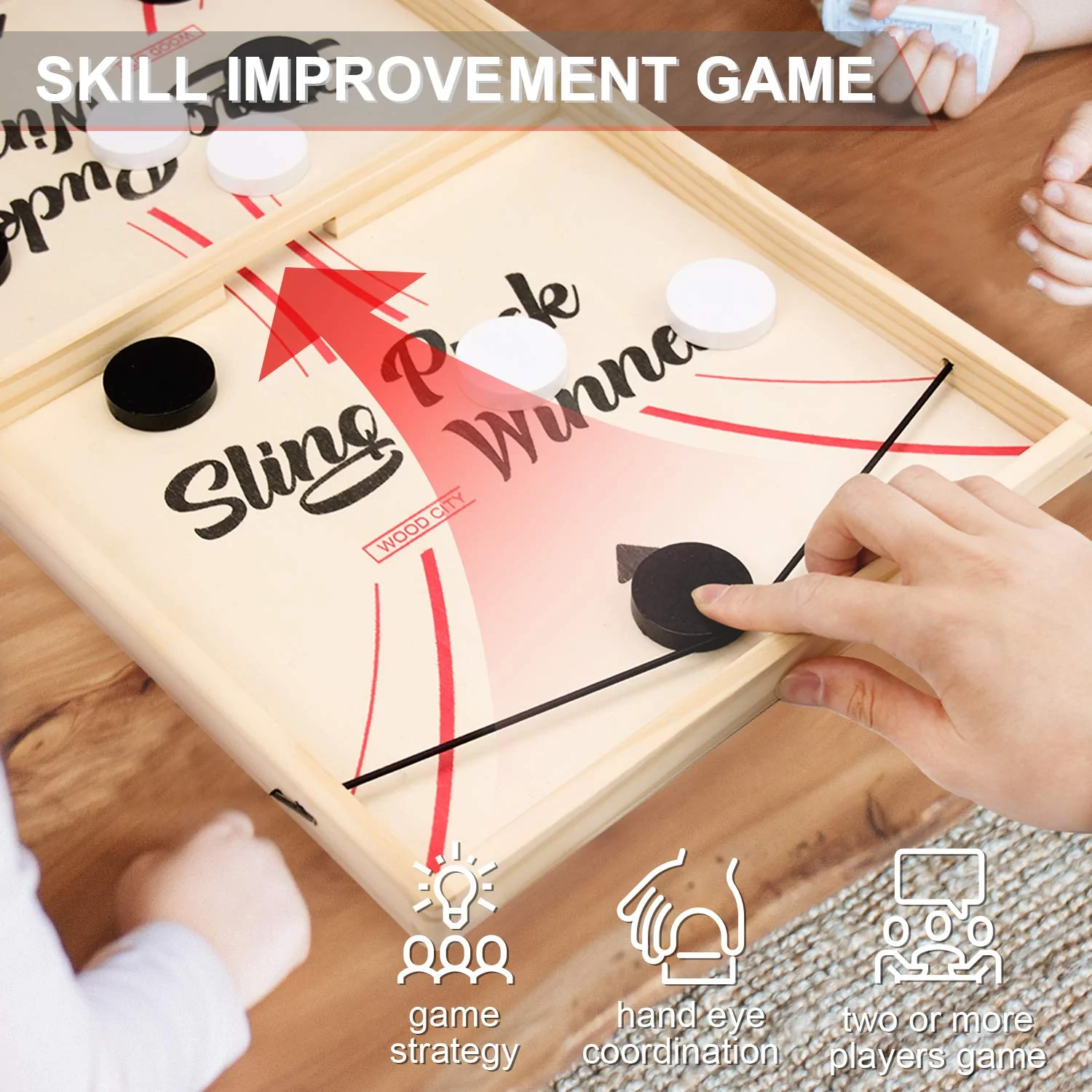 (🎄CHRISTMAS SALE NOW-48% OFF)Wooden Hockey Game(BUY 2 GET FREE SHIPPING)