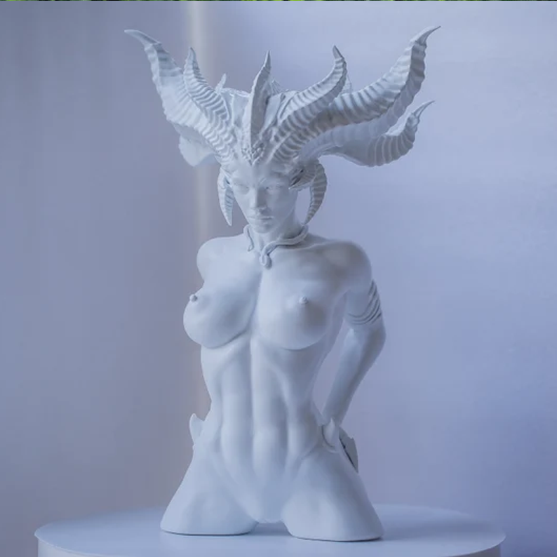 😈Handmade Bust of Lilith & Medusa sculpture