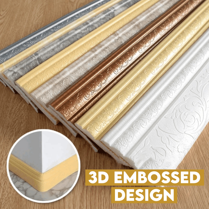 (Christmas Hot Sale- 48% OFF) Self-adhesive 3D Wall Edging Strip (2.3m/7.6ft)- Buy 5 Free Shipping