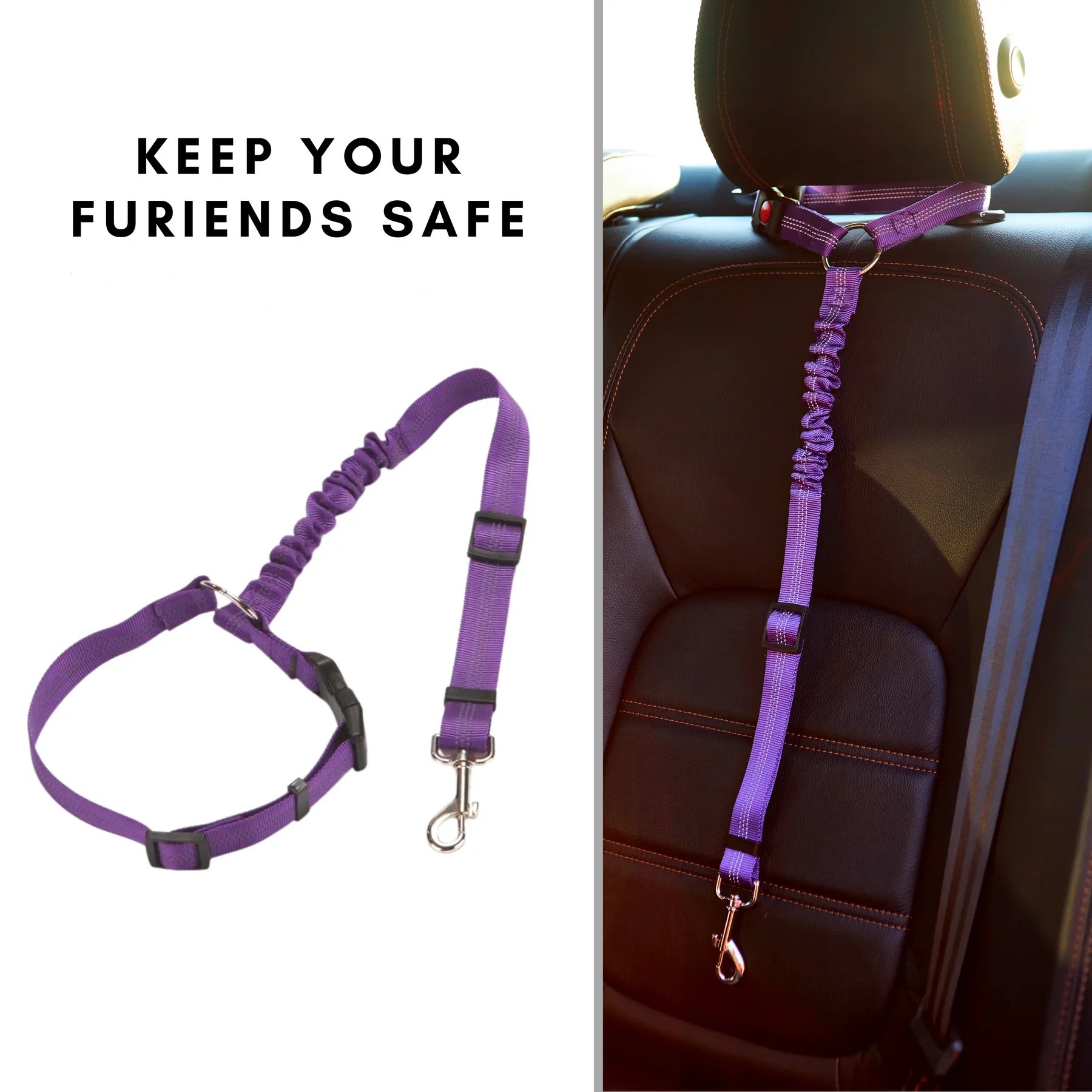 🔥2023 HOT SALE NOW 49% OFF- Adjustable Car Dog Leash(BUY 3 Free Shipping)