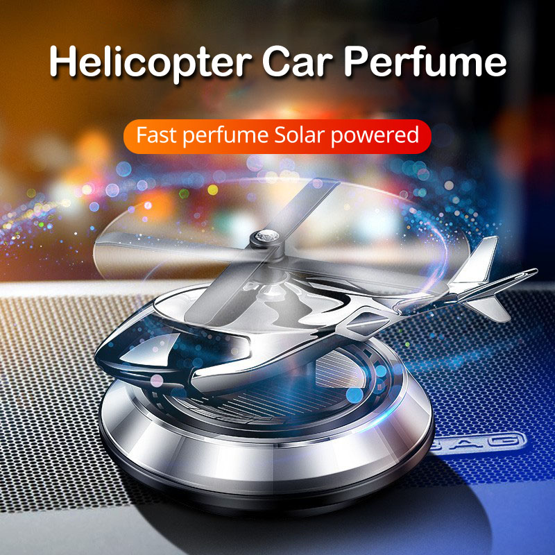 (🌲Early Christmas Sale - SAVE 48% OFF)Solar Power Helicopter Car Perfume(BUY 2 GET FREE SHIPPING)