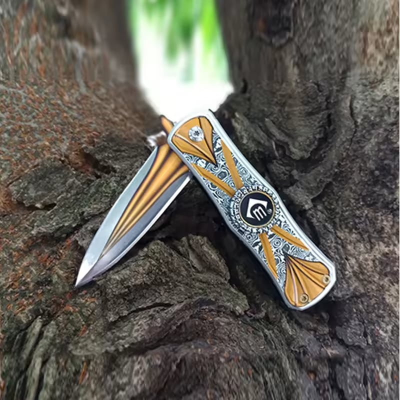 Handcrafted Retro Spinner Pocket Knife – Functional Art in Motion