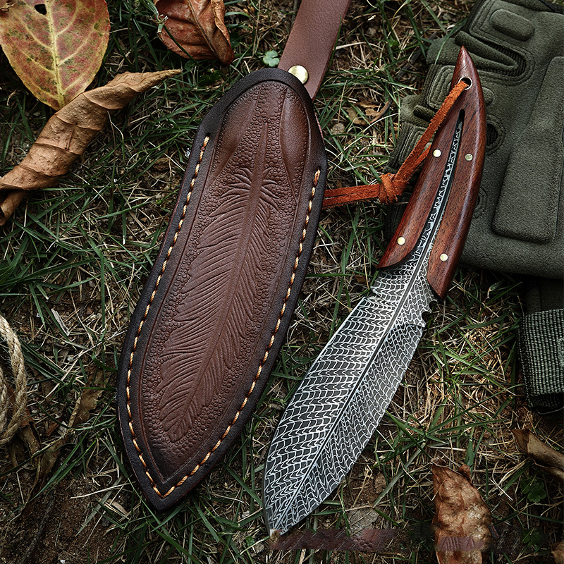 💝2023 Father's Day Save 48% OFF🎁Phoenix Feather Pattern Outdoor Knife(BUY 2 GET FREE SHIPPING)
