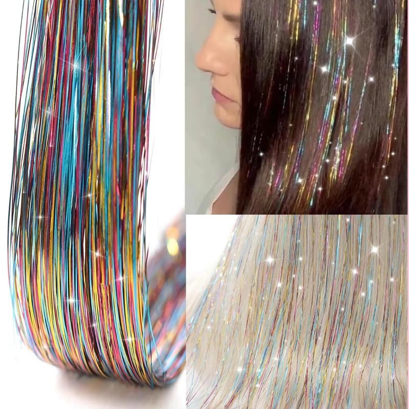 🎁TikTok Last Day Sale - 70% OFF🔥6 PCS Clip in Hair Tinsel 20 Inch Glitter Tinsel Hair💥