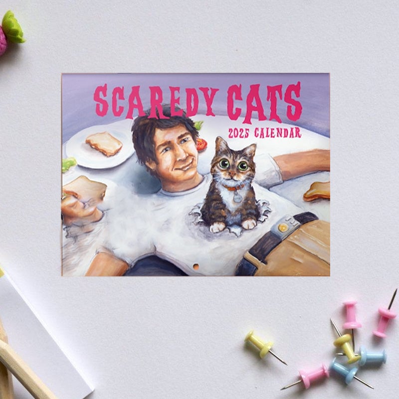 🎄🎅Christmas Presale - 49% OFF🎄-Scaredy Cats 2025 Monthly Calendar